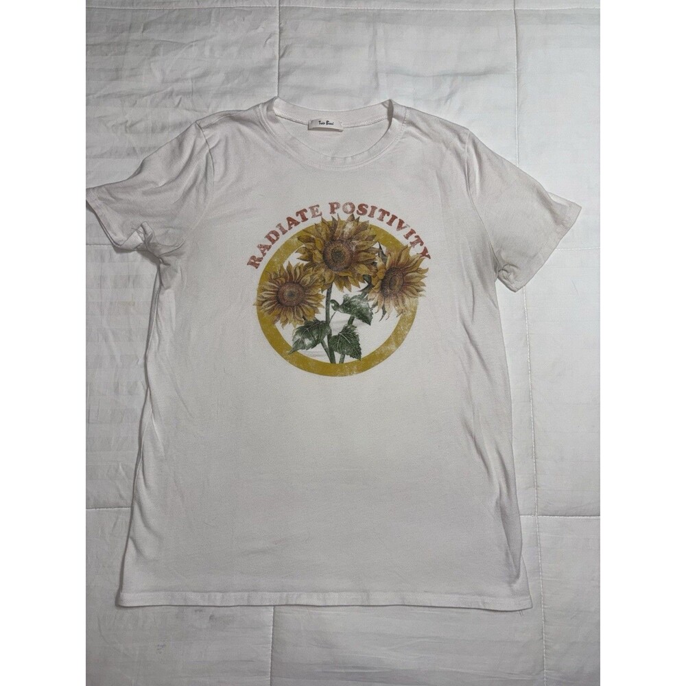 Vintage 90s Sunflower Lightweight Graphic Print Tee Womens L “radiate positivity
